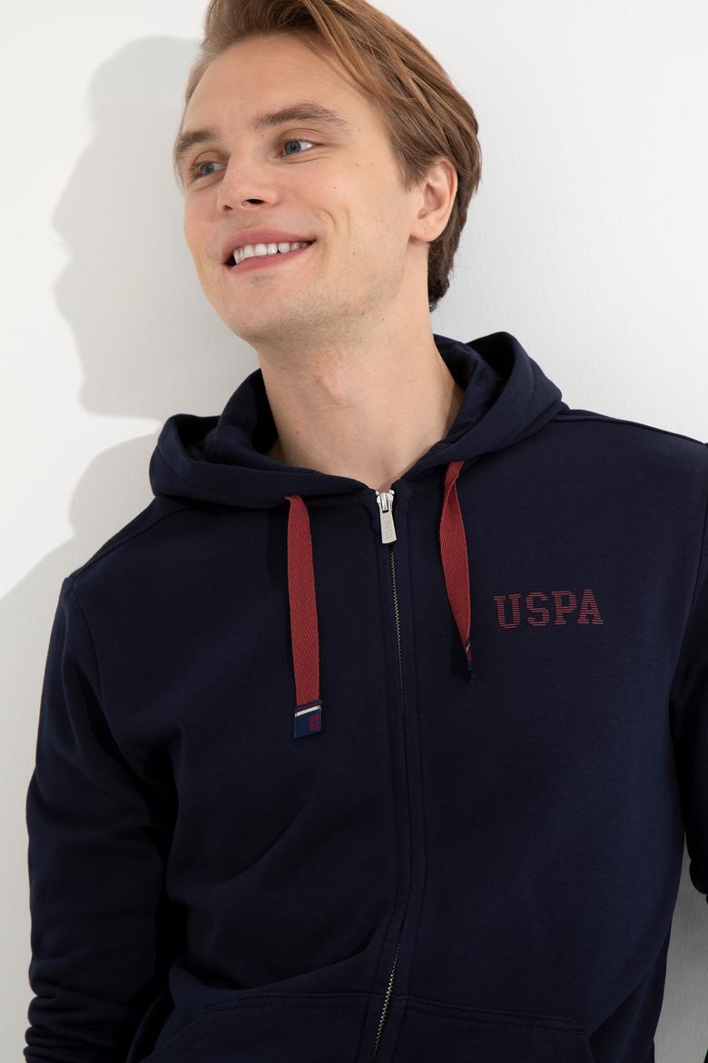 Erkek Lacivert Kapüşonlu Örme Hırka - 50257142009