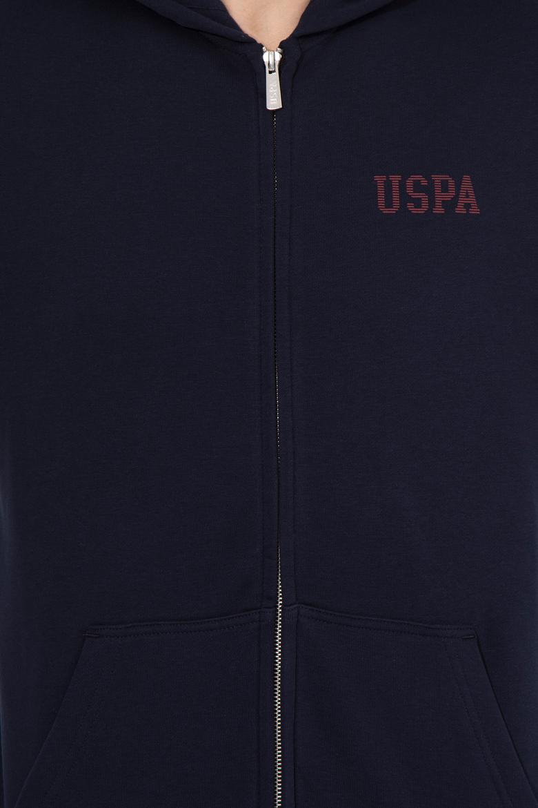 Erkek Lacivert Kapüşonlu Örme Hırka - 50257142009