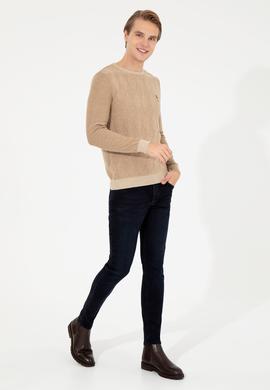 Erkek Taş Bisiklet Yaka Triko Kazak - 50251884030