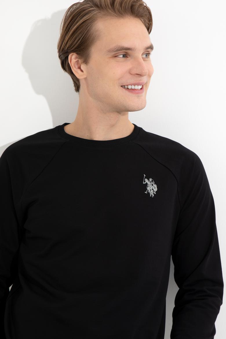 Erkek Vişne Basic Bisiklet Yaka Sweatshirt - 50257289030