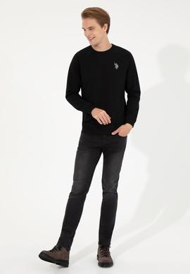 Erkek Vişne Basic Bisiklet Yaka Sweatshirt - 50257289030