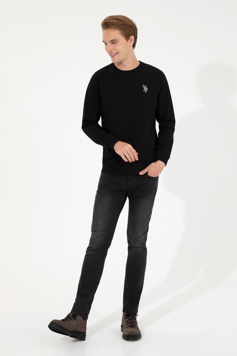 Erkek Vişne Basic Bisiklet Yaka Sweatshirt - 50257289030