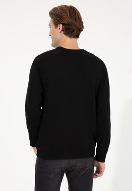 Erkek Vişne Basic Bisiklet Yaka Sweatshirt - 50257289030