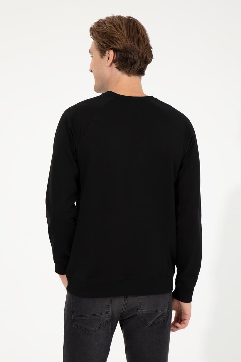 Erkek Vişne Basic Bisiklet Yaka Sweatshirt - 50257289030