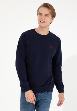 Erkek Lacivert Bisiklet Yaka Basic Sweatshirt - 50257289010