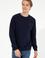 Erkek Lacivert Bisiklet Yaka Basic Sweatshirt