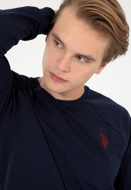 Erkek Lacivert Bisiklet Yaka Basic Sweatshirt - 50257289010