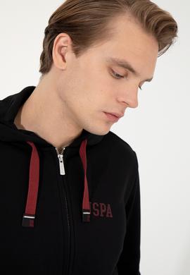 Erkek Siyah Kapüşonlu Örme Hırka - 50257142049