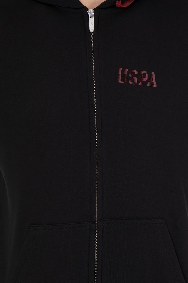 Erkek Siyah Kapüşonlu Örme Hırka - 50257142049