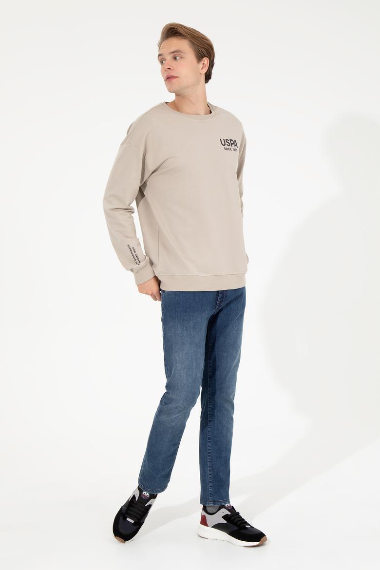 Erkek Taş Bisiklet Yaka Sweatshirt - 50257198036