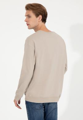 Erkek Taş Bisiklet Yaka Sweatshirt - 50257198036