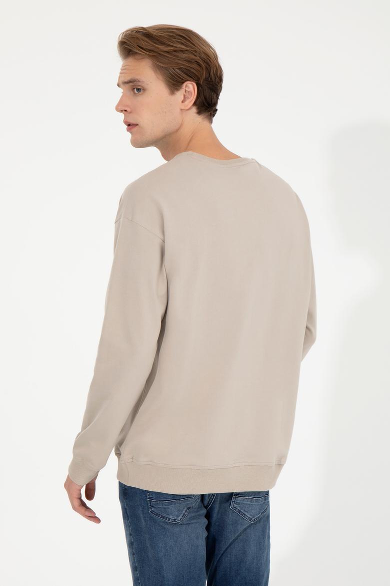 Erkek Taş Bisiklet Yaka Sweatshirt - 50257198036