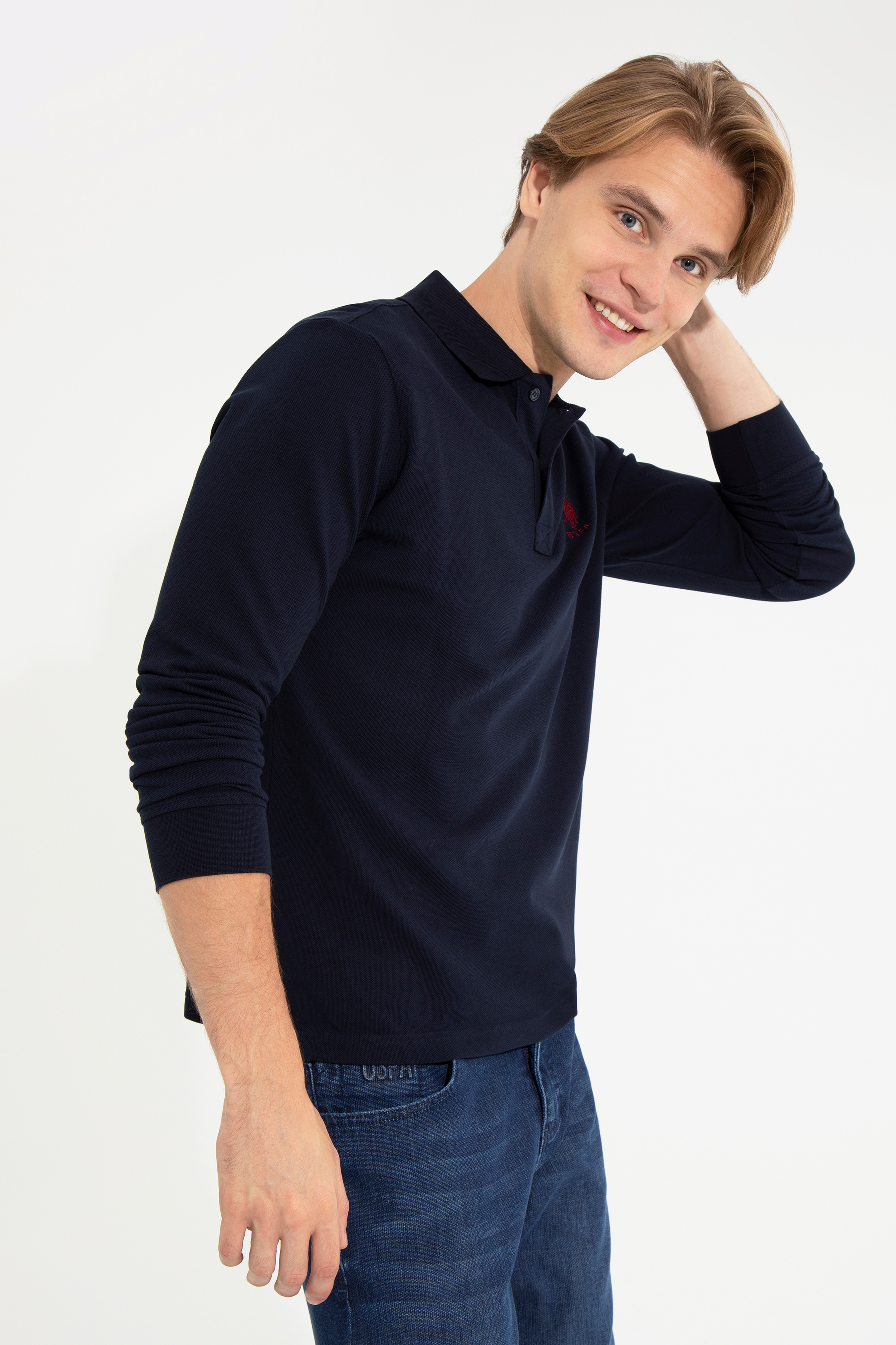 Erkek Lacivert Basic Sweatshirt - Image 2