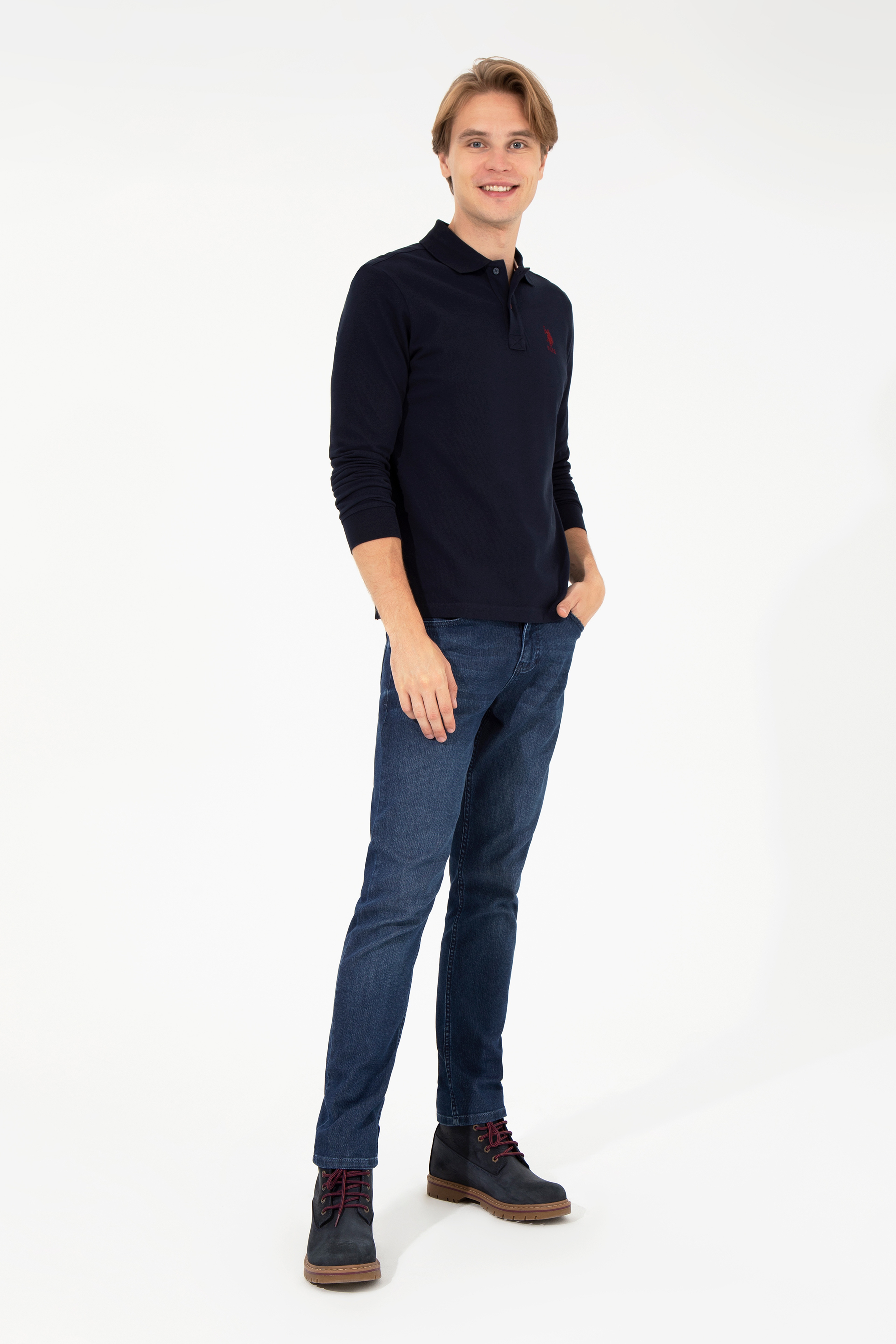 Erkek Lacivert Basic Sweatshirt - Image 4