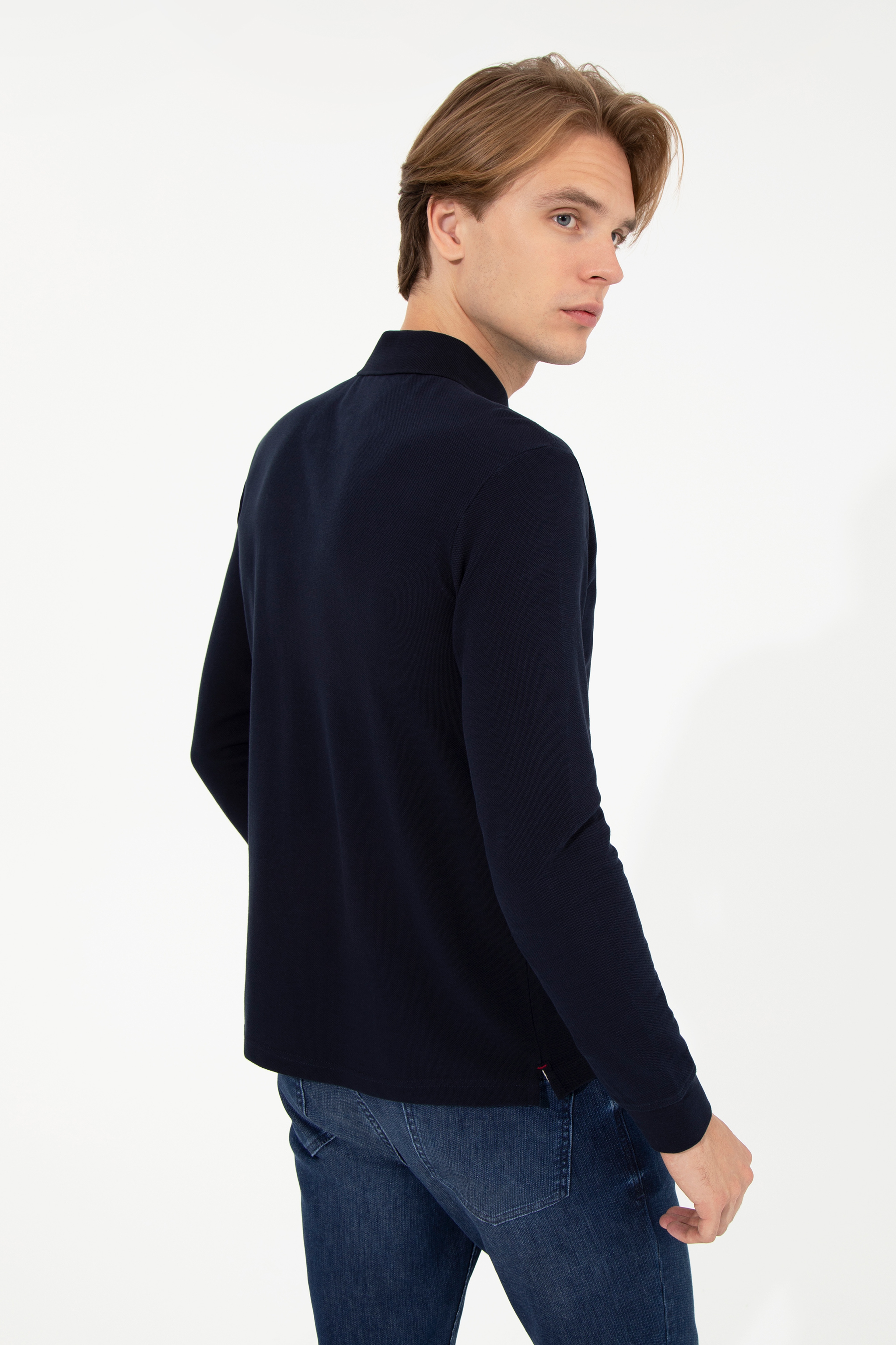 Erkek Lacivert Basic Sweatshirt