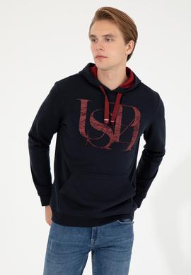 Erkek Lacivert Kapüşonlu Sweatshirt - 50257202017