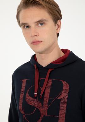 Erkek Lacivert Kapüşonlu Sweatshirt - 50257202017