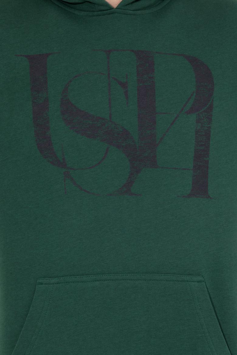 Erkek Yeşil Kapüşonlu Sweatshirt - 50257202027