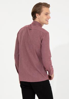 Erkek Vişne Uzun Kollu Basic Gömlek - 50256275094