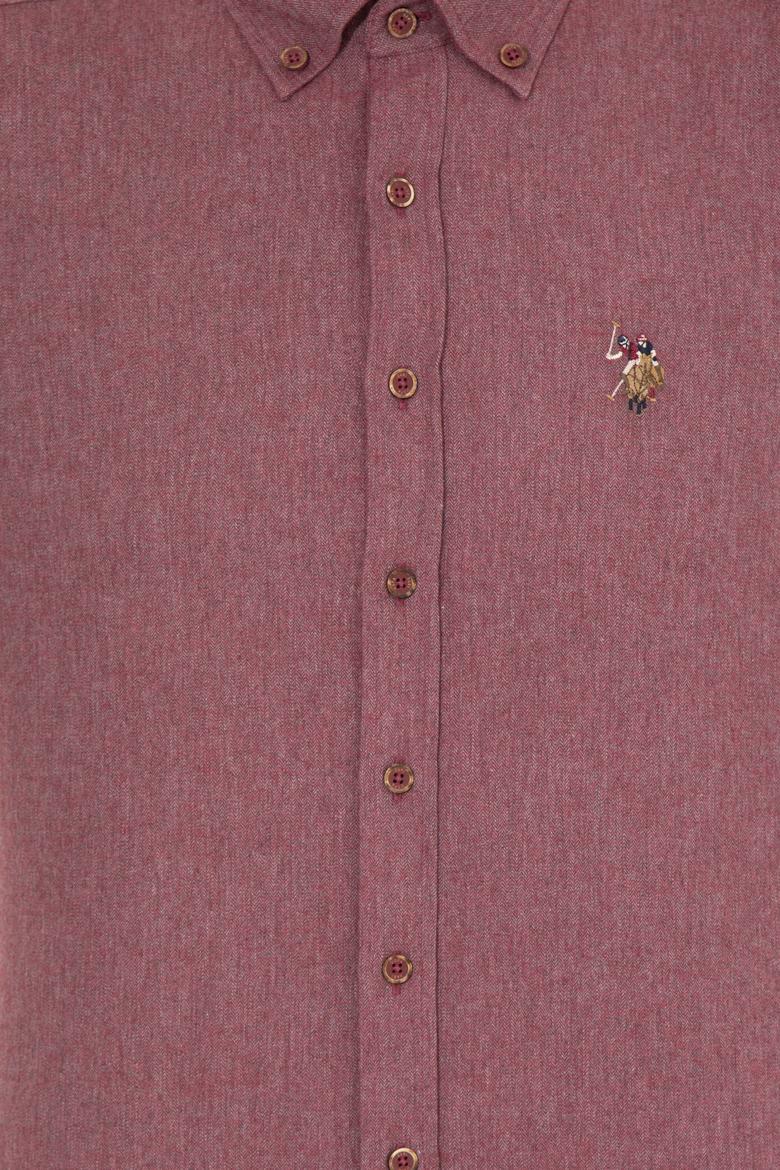 Erkek Vişne Uzun Kollu Basic Gömlek - 50256275094