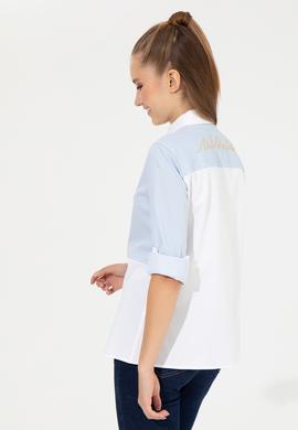 Kadın Beyaz Uzun Kollu Gömlek - 50261136004