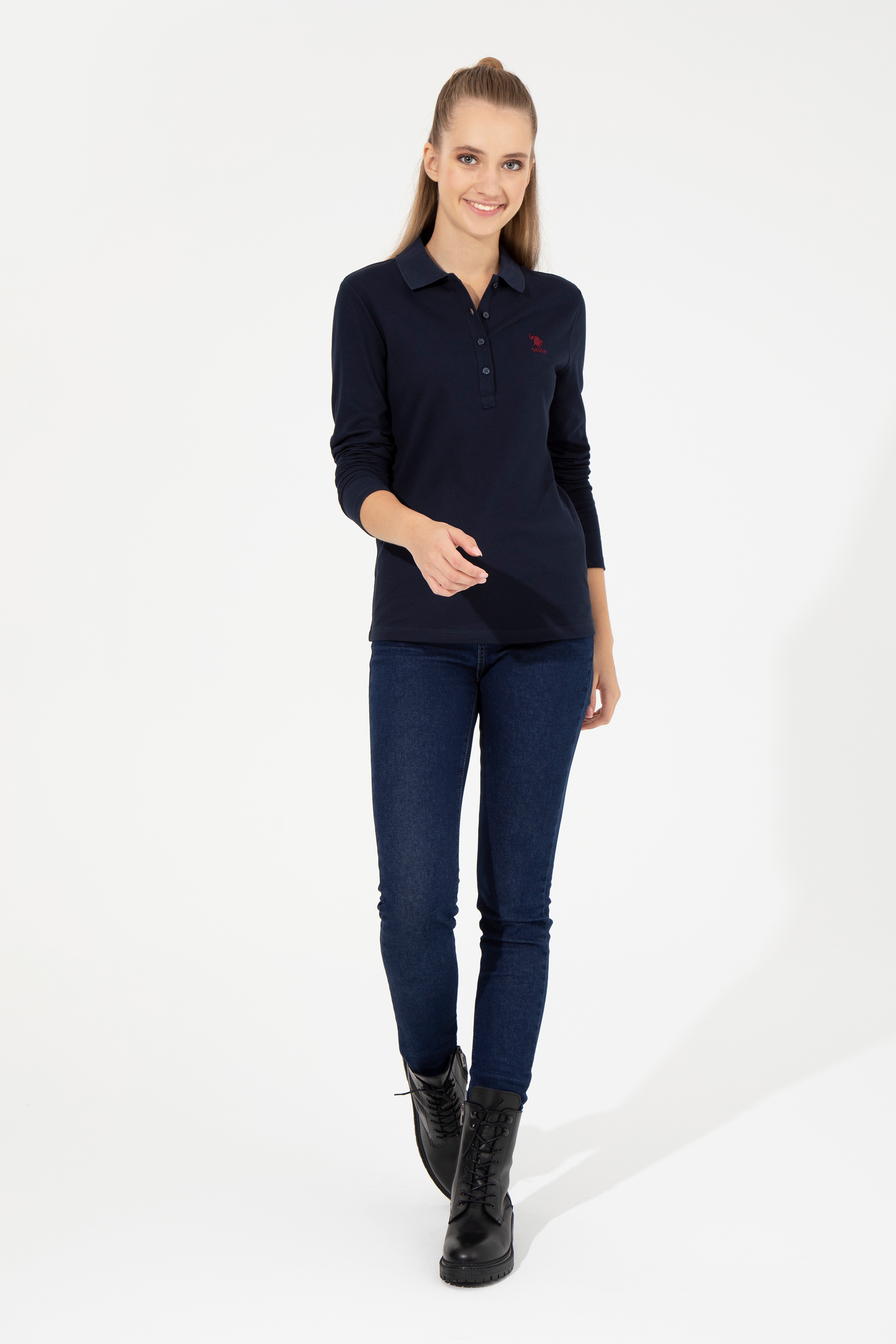 Kadın Lacivert Basic Sweatshirt