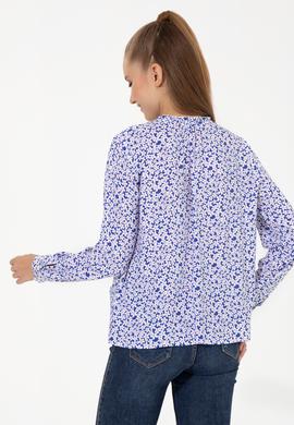 Kadın Mavi Uzun Kollu Gömlek - 50246680006