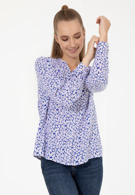 Kadın Mavi Uzun Kollu Gömlek - 50246680006