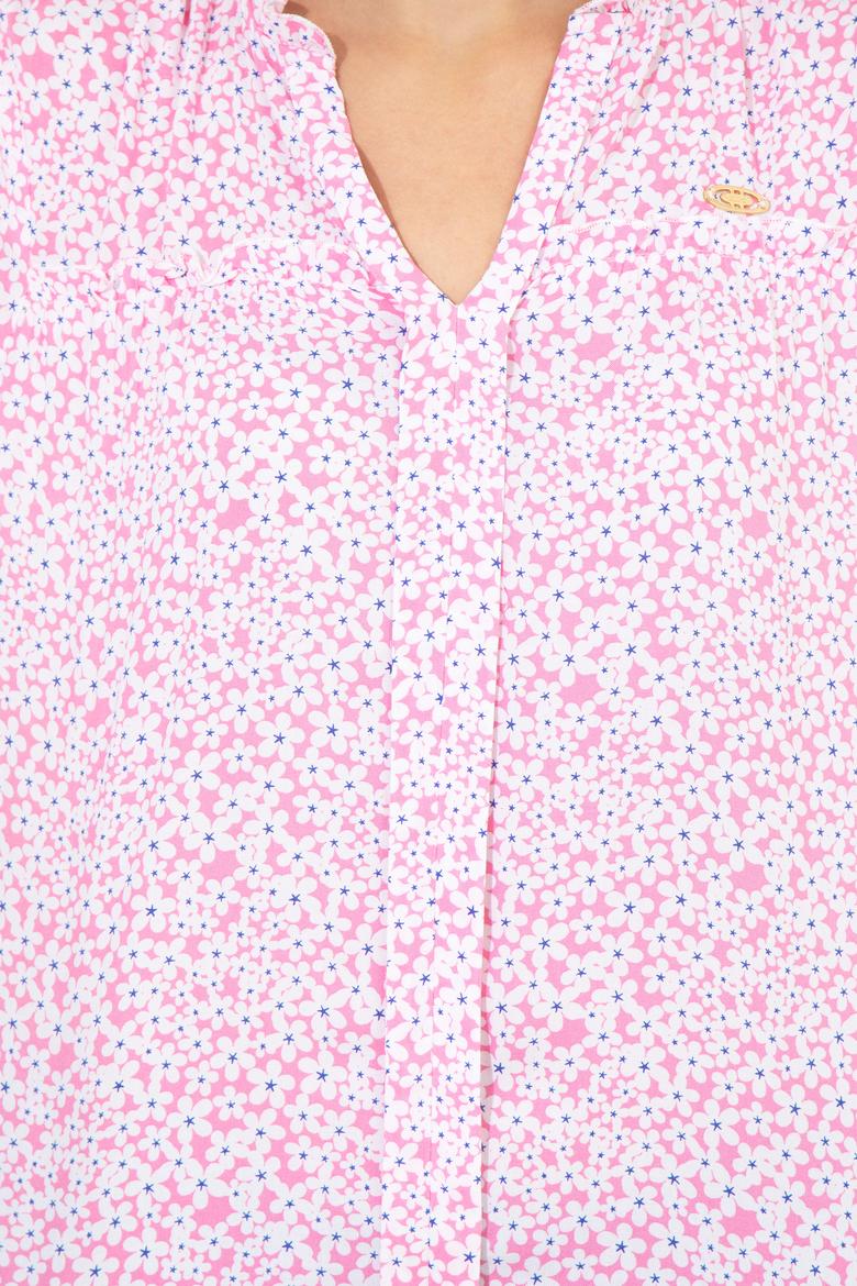 Kadın Pembe Uzun Kollu Gömlek - 50246680018