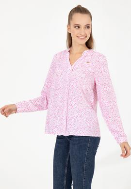 Kadın Pembe Uzun Kollu Gömlek - 50246680018