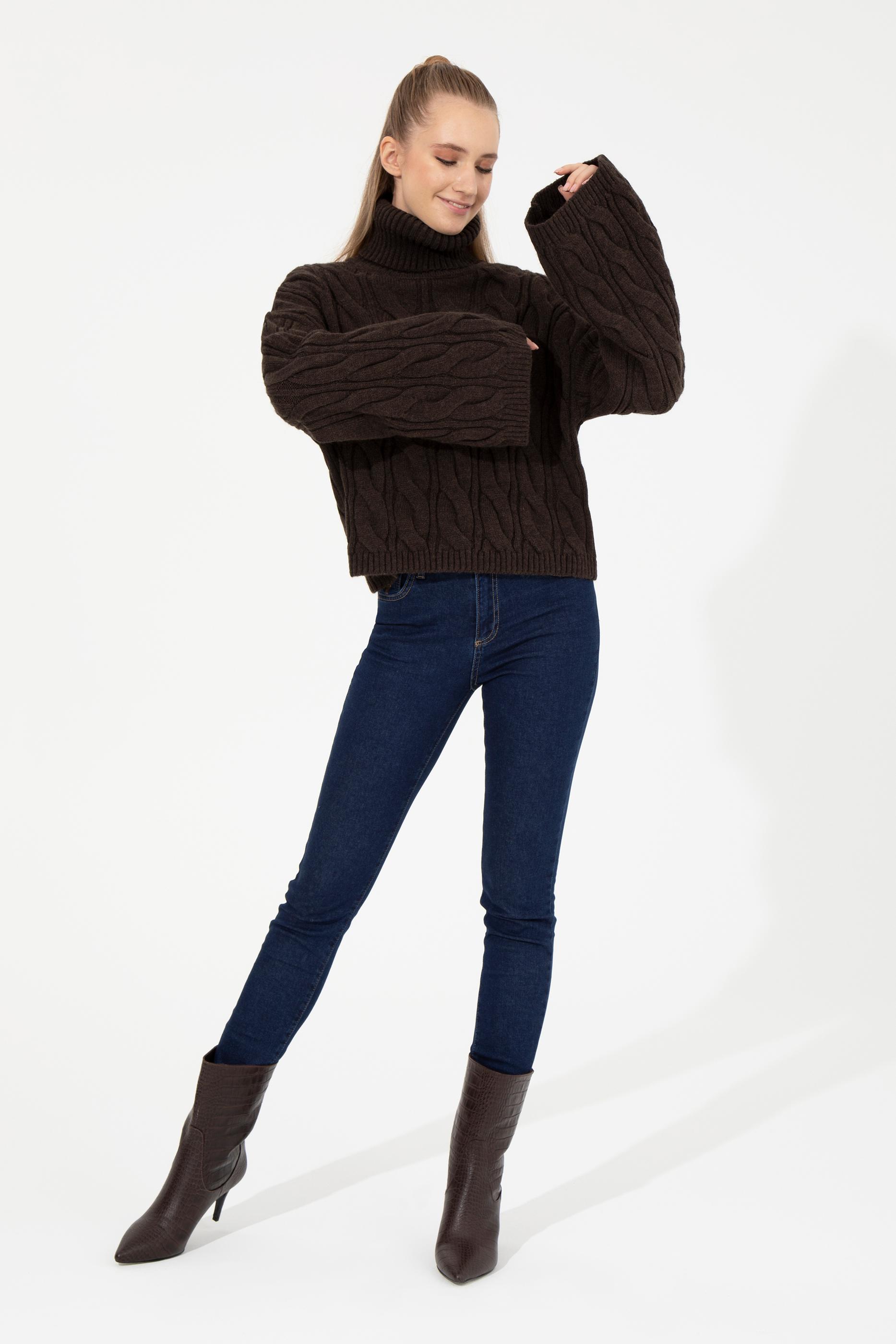 Kadın Coconut Balıkçı Yaka Kazak