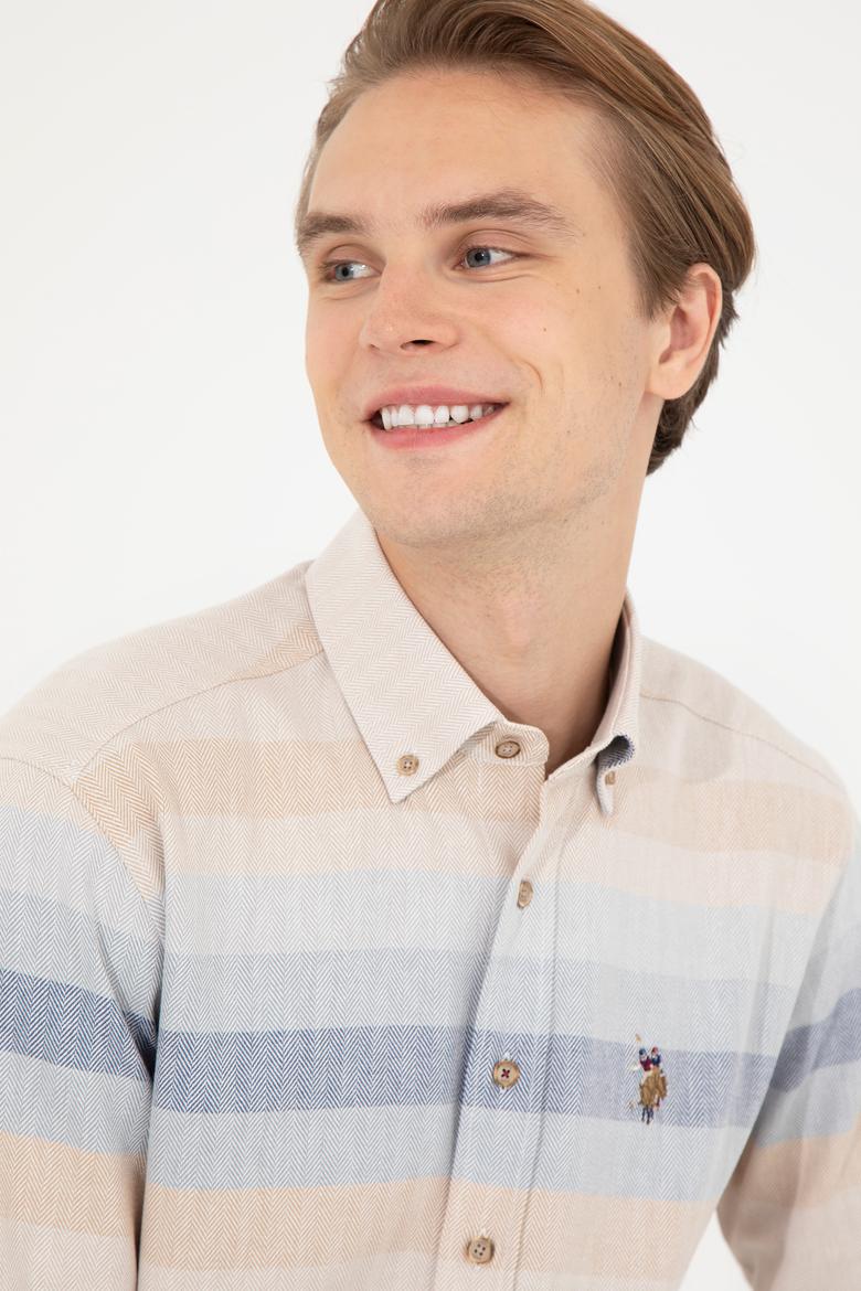 Erkek Camel Uzun Kollu Gömlek - 50255708015