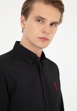 Erkek Siyah Uzun Kollu Basic Gömlek - 50262534022