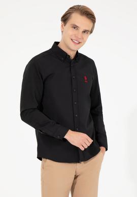 Erkek Siyah Uzun Kollu Basic Gömlek - 50262534022