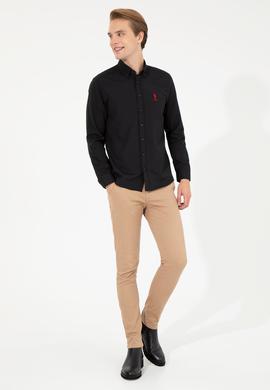 Erkek Siyah Uzun Kollu Basic Gömlek - 50262534022