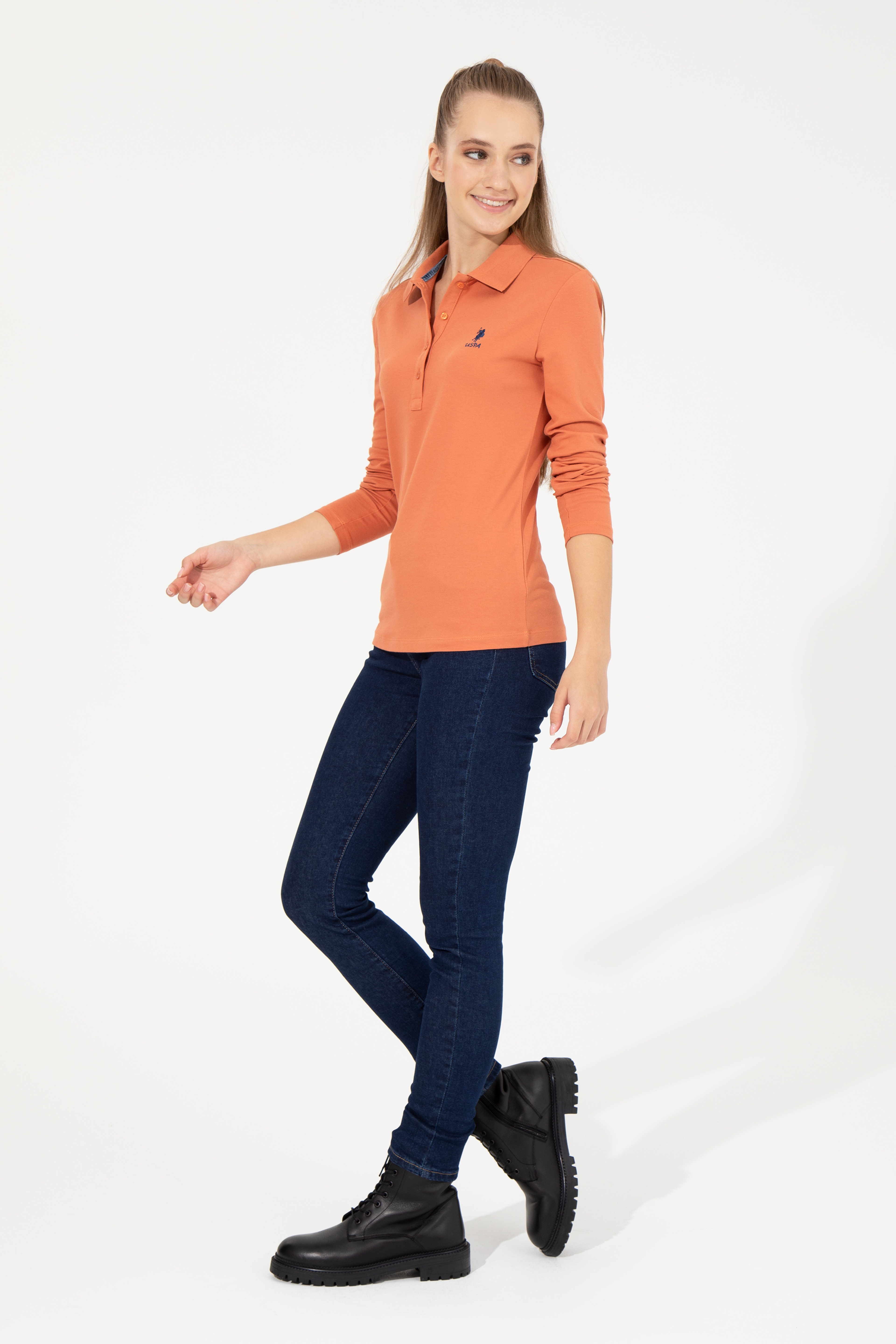 Kadın Kiremit Basic Sweatshirt - Image 4