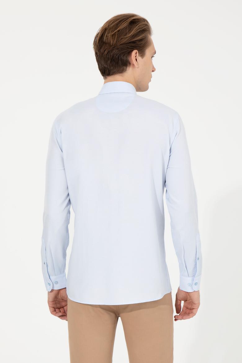 Erkek Açık Mavi Uzun Kollu Basic Gömlek - 50253872016