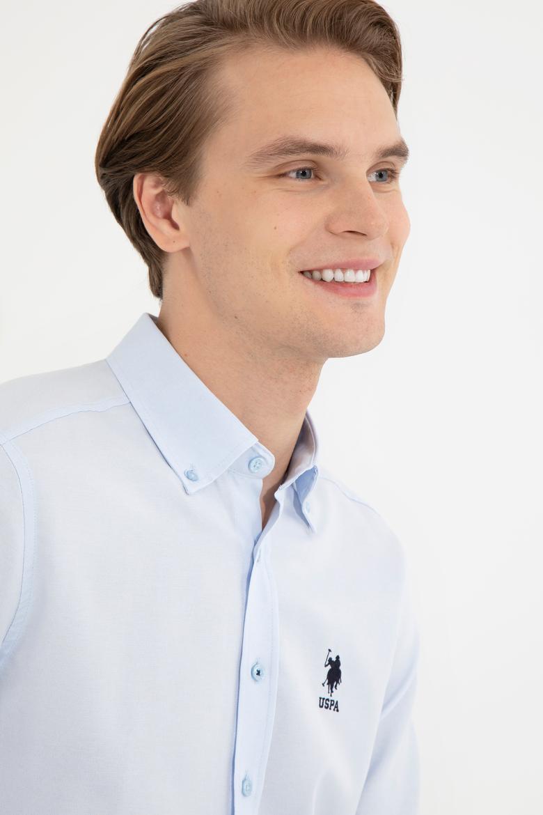 Erkek Açık Mavi Uzun Kollu Basic Gömlek - 50253872016