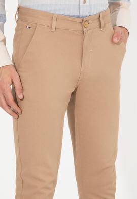 Erkek Slim Fit Camel Kanvas Pantolon - 50260817003
