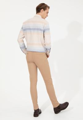 Erkek Slim Fit Camel Kanvas Pantolon - 50260817003