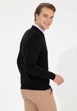 Erkek Siyah Basic Triko Hırka - 50256577014