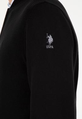 Erkek Siyah Basic Triko Hırka - 50256577014