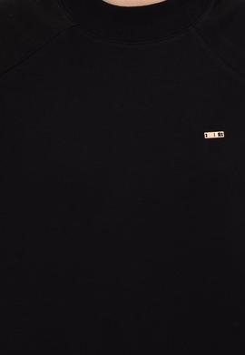 Kadın Siyah Bisiklet Yaka Sweatshirt - 50261240014