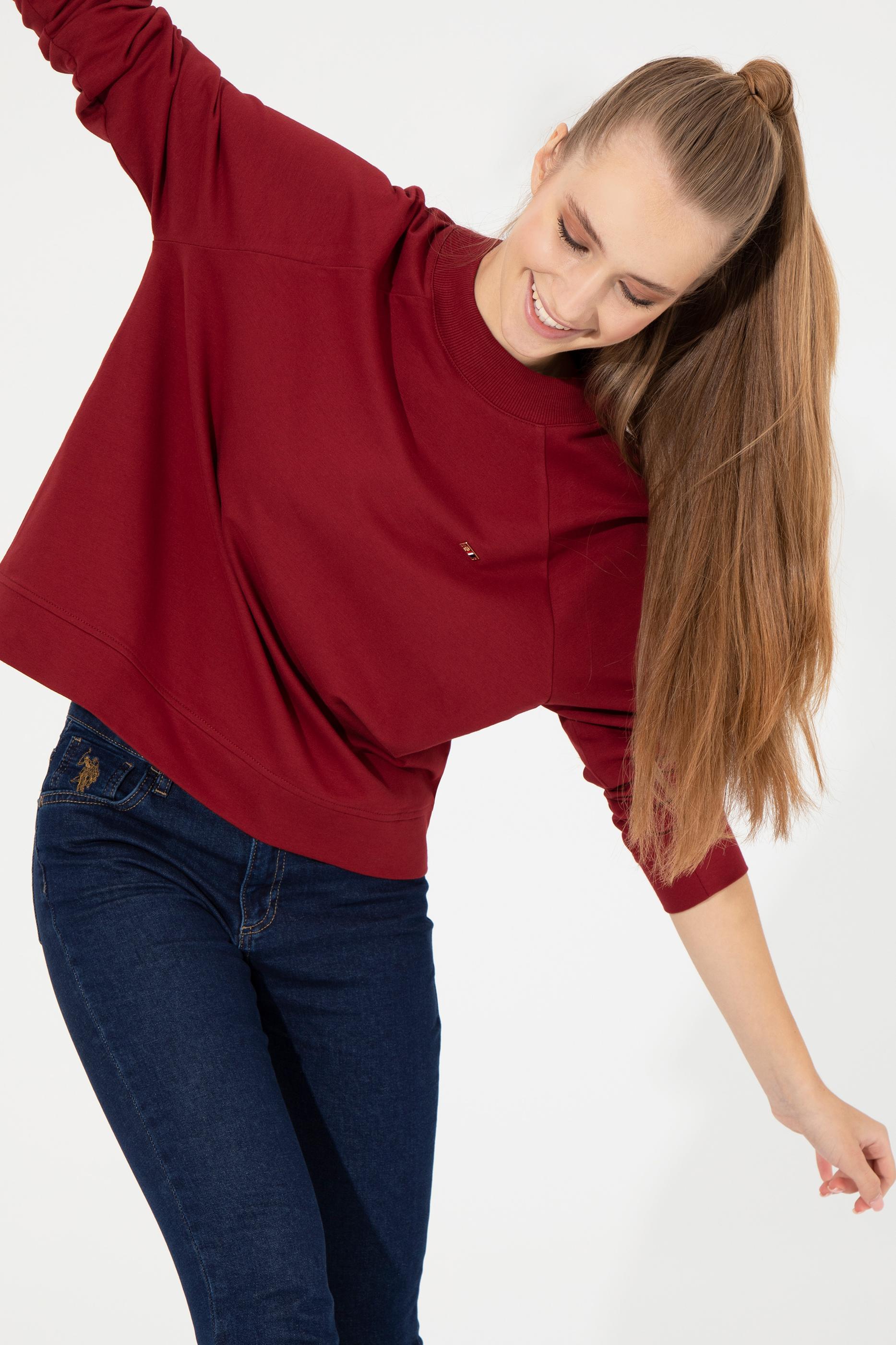 Kadın Kırmızı Sweatshirt