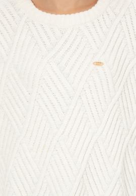 Kadın Krem Bisiklet Yaka Kazak - 50254292008