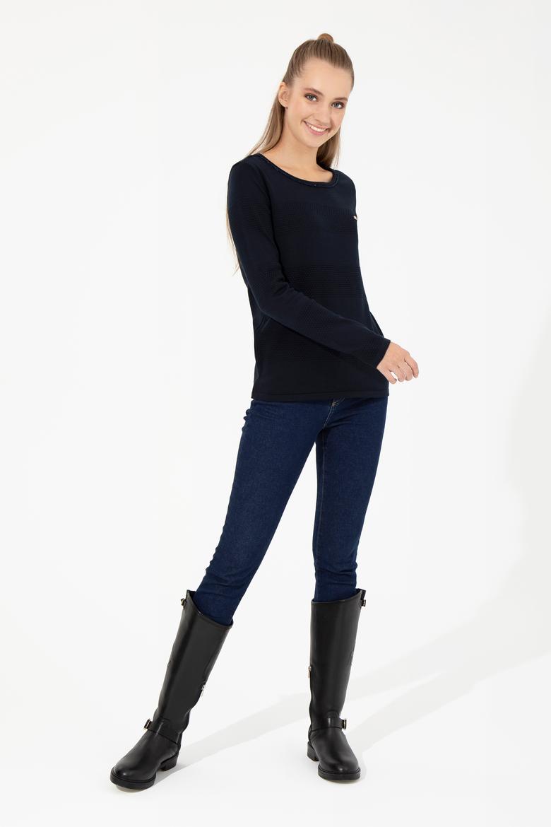 Kadın Lacivert Kazak - 50251895012