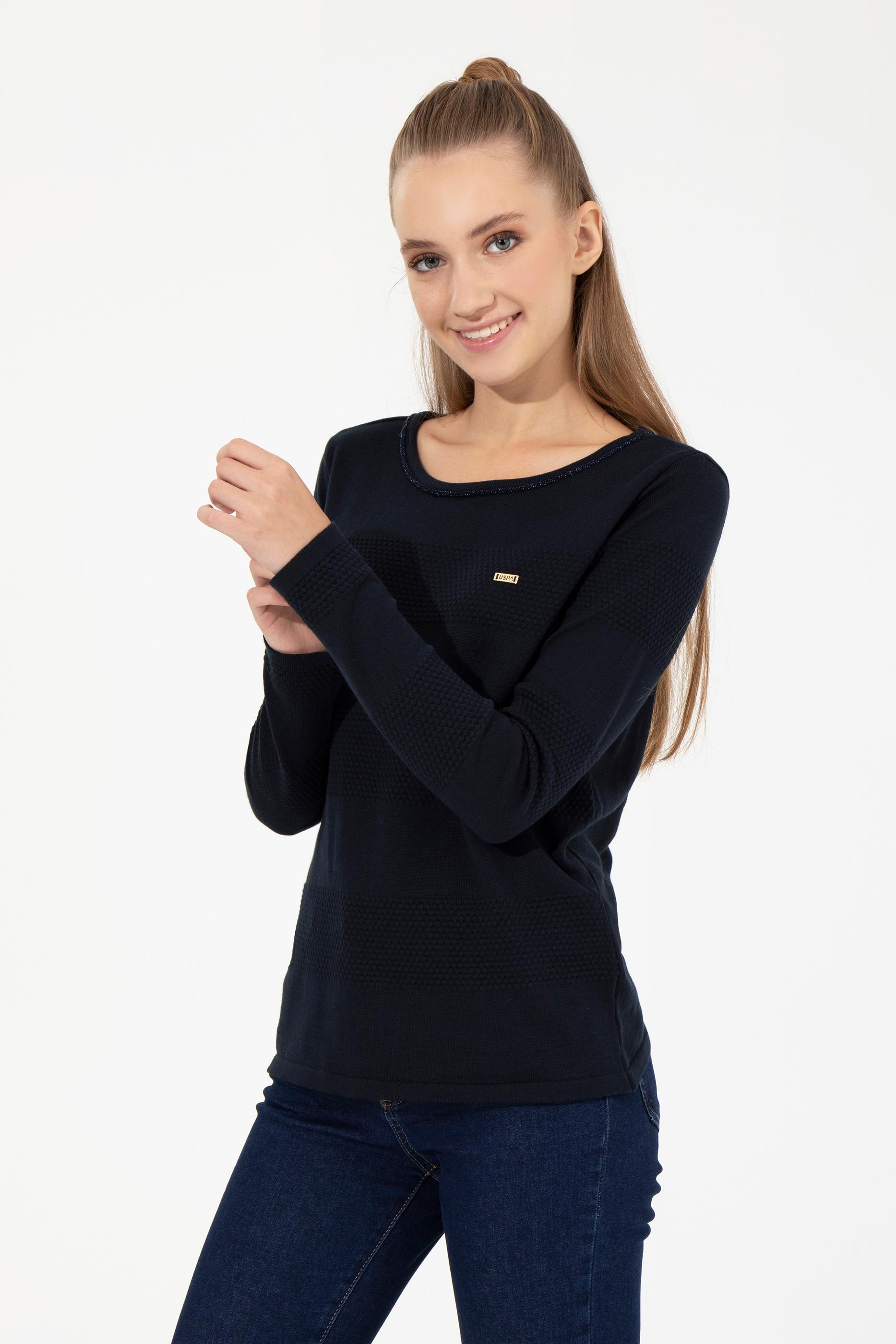 Kadın Lacivert Kazak