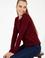 Kadın Bordo Bisiklet Yaka Kazak