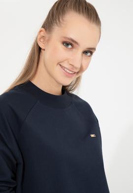 Kadın Lacivert Bisiklet Yaka Sweatshirt - 50261240005