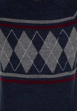 Erkek Lacivert Bisiklet Yaka Triko Kazak - 50258079007